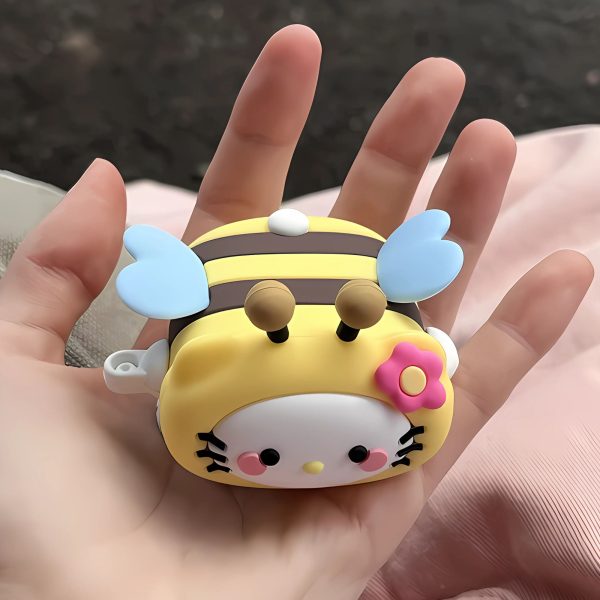 Casing Up Cute Bee Kitty AirPods Case – 3D Cartoon Silicone Protective Cover for AirPods 1 2 3 Pro Pro 2
