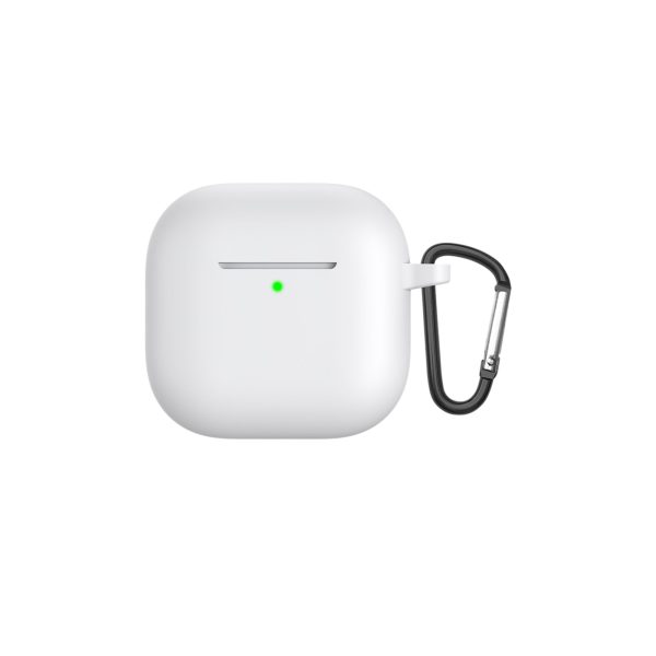 Casing Up Classic White Minimalist AirPods Case – Matte Silicone Protective Cover with Clip for AirPods 1 2 3 4 Pro Pro 2