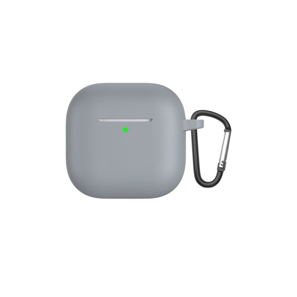Casing Up Cool Grey Minimalist AirPods Case – Matte Silicone Protective Cover with Clip for AirPods 1 2 3 4 Pro Pro 2